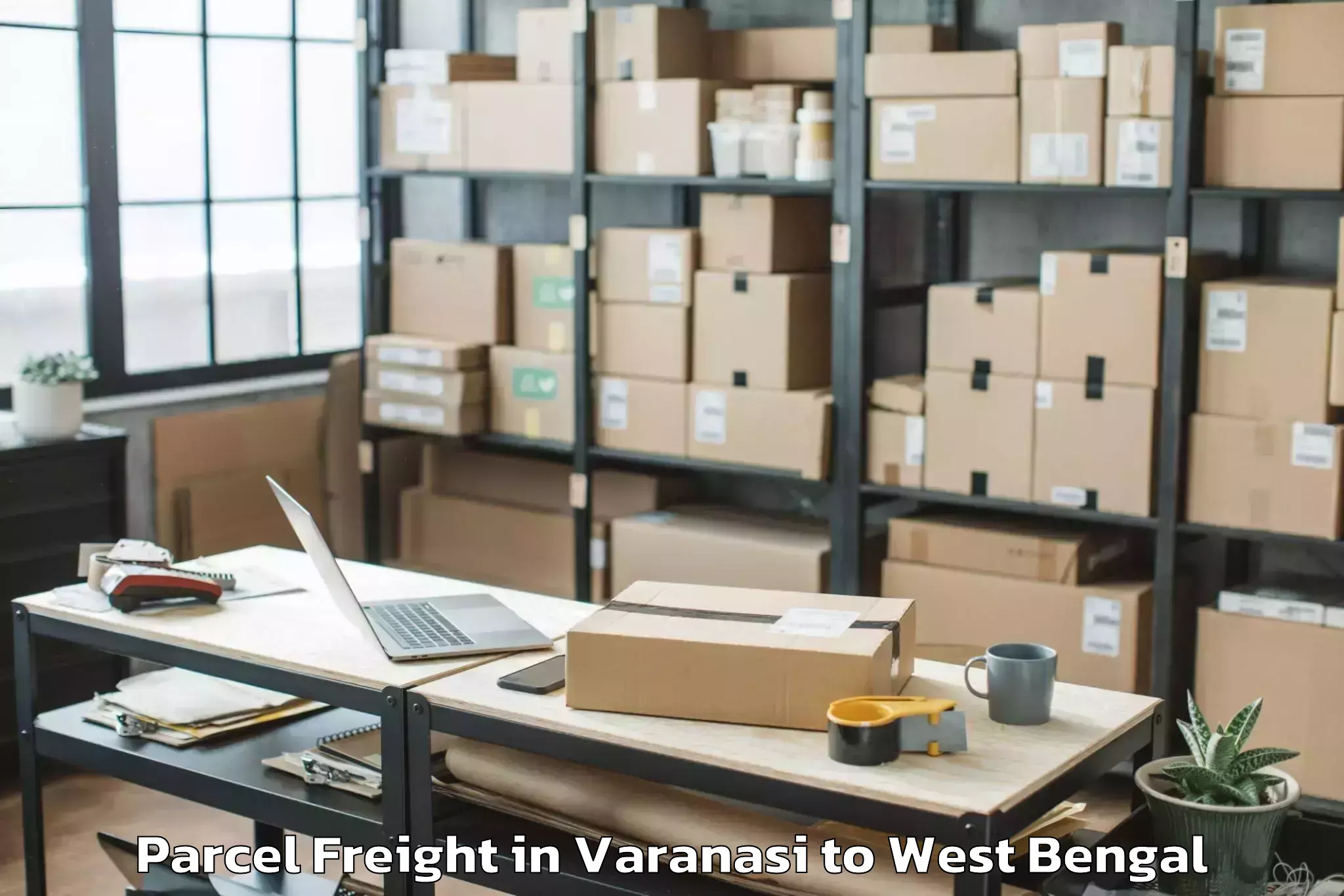 Top Varanasi to Haringhata Parcel Freight Available